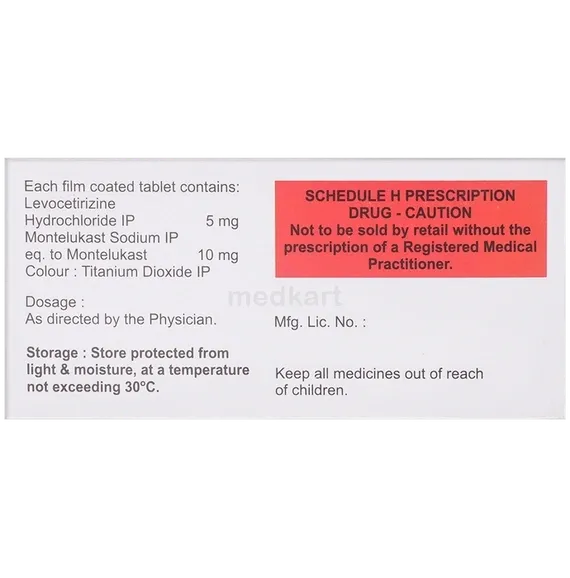 montegress lc 10mg tablet 10's